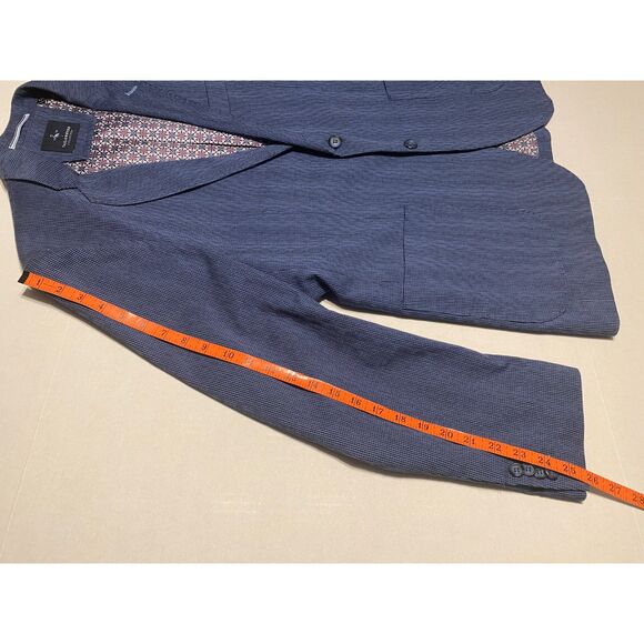 TailorByrd Men's 2 Button Sport Coat Blue Size 44R Fully Lined Stretch Fabric - Picture 13 of 16